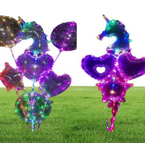 Balle LED de forme licorne Bobo Lumineux ballon 3m Lights String Lights Sparkling Balls Balloons Chirstmas Mariage Party Decor Cadeaux arbre C12505267