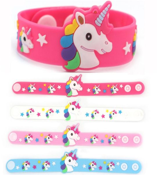 Unicorn Silicone Bracelet 4 Color Cartoon Wristbbbbbbain Kid Girls Jewelry Fashion Silicone Bracelet Unicorn Enfants Gift Toy Wholesal4821872