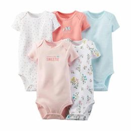 Uniesx pasgeboren baby rompers kleding 5 stks/lot baby jumpsuits 100%katoenen kinderen roupa de bebe meisjesjongens babykleding