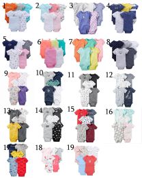 UNISEX NOUVEAU-BNAN BÉBÉ ROMPERS Vêtements 5pcs Lot Lot Infant Jumps Cotton Childre