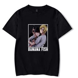 Uniex T-shirt Banaan Vis Hot Anime Fashion Casual Hip Hop O-hals Y0809