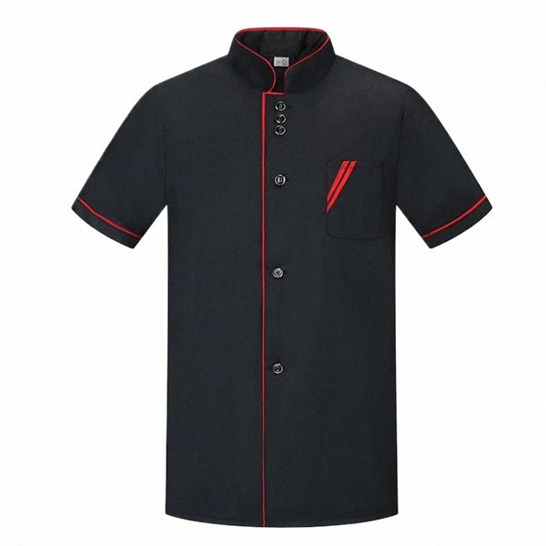 Uniforme Restaurant Chef Shirt Vêtements de cuisine résistant à l'usure Grand séchage rapide Butts Chef Uniforme a7rE #