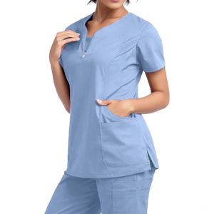 Uniformen apotheek ziekenhuis scrubs tops ademende schoonheid salon tandheelkunde huisdier dokter overalls verpleegkundige uniform 240418