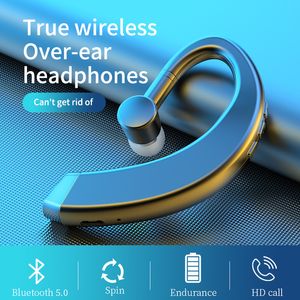 Unilaterale mobiele telefoon oortelefoons opknoping oor draadloze bluetooth 5.0 headset handsfree bel microfoon stereo oortelefoon zakelijke auto hoofdtelefoon 108