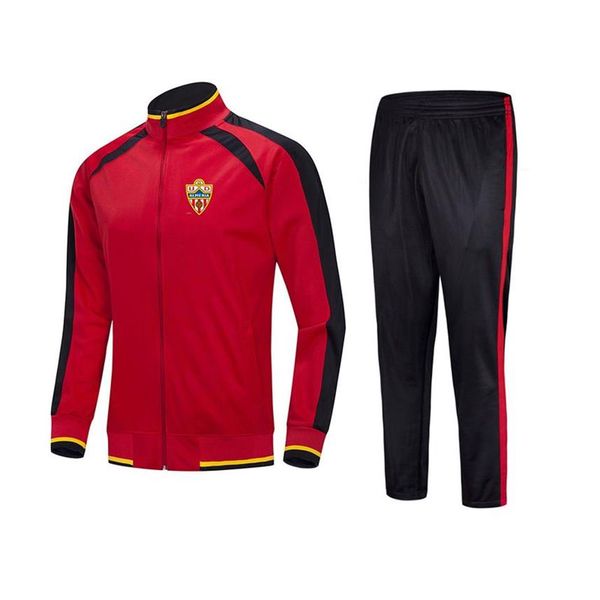 Union Deportiva Almeria Survêtements pour hommes Adultes Veste de costume de jogging en plein air à manches longues Sports Soccer Suit268D