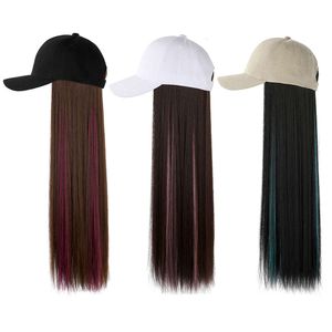 Union Wig – ensemble casquette à visière et chapeau pour femmes, accessoires pour cheveux longs et lisses, Cosplay, carnaval