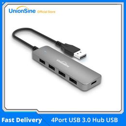UnionSine 4Port USB 3.0 Hub Haute Vitesse Type C Splitter 5Gbps Pour PC Ordinateur Accessoires Multiport