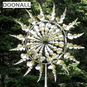 Unieke en magische metalen windmolen 3D wind aangedreven kinetische sculptuur gazon metalen wind zonne-spinners voor tuin en tuin decor311m