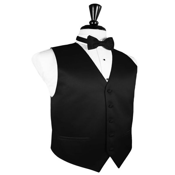 Unique Noir Polyester Tweed Gilet Vintage Hommes Costume Gilets Style Britannique Marié Gilet Slim Fit Marié Porter De Mariage Gilet Hommes Dres267z