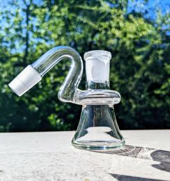 Tubo de pipa de agua único bong ash catcher 14 mm 45/90 grados pipas de fumar de la plataforma petrolera del burbujeador del tazón de la junta masculina