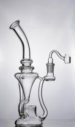 Bongs uniques Bongs en verre de conception de sablier clair Tornado Recycler Bong à bécher épais en verre 6285603