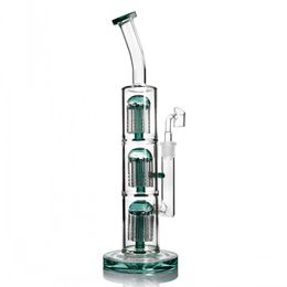 Unieke waterpijpen Klein Recycler Dab Bong Hookahs Arm Tree Perc Water Pijp Heady Oil Rigs met 14 mm Banger 12,9 inch