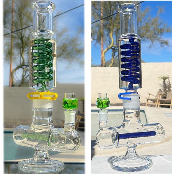 Bongs uniques conduites d'eau narguilés verre eau Bong Dab plates-formes percolateur tuyau de fumée plates-formes pétrolières avec bol plié de 14mm