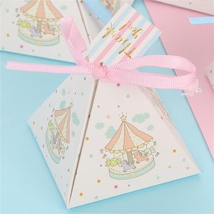 Boîte à bonbons carrousel unique pour cadeau de fête, décoration d'anniversaire, souvenirs de fête prénatale, cadeaux de mariage, 220427