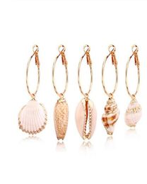 Boucles d'oreilles longues en coquillage coloré pour femmes, bijoux classiques uniques, style bohémien européen, conque blanche, GB8926562140