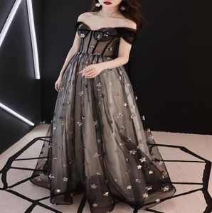 Design unique jolie Star Prom Robe Femmes Offshauders Long Night Dress Robe de Soiree Custom Made3805636