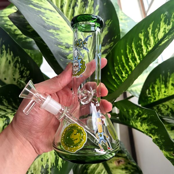 El vaso de vidrio Bongs el reciclador del tubo de agua del percolador del vástago inferior del aceite Dab Rigs los peleles de la cachimba para fumar