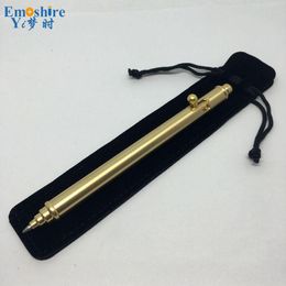 Diseño único Escribir bolígrafo Pen Pure Brass Pure Gun Style Hele Retractable Ball Pens Gifts Accesorio de oficina P303