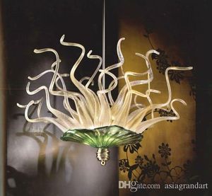 Lustre personnalisé en verre soufflé de conception unique Ampoules LED modernes Plaques murales en verre Art déco Lampes artistiques