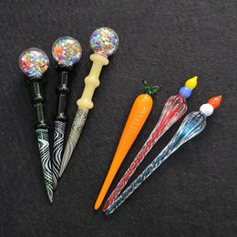 Unique Glass Dabber Tool Cap 3 Styles Dab Wax Oil Dab Rigs E Nail Tool Dab Nail Smoking Accessoires