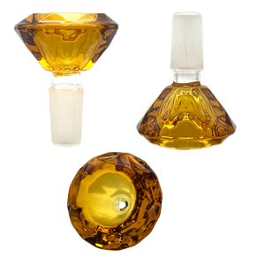 Unique verre diamant bol pièce glisser accessoires pour fumer 10mm 14mm 18mm mâle femelle rose couleur tabac bong dab rig