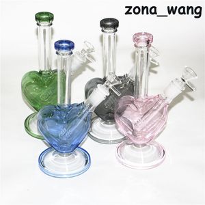 Unique Hookahs Beaker Glass Bongs Perc Freezable Oil Dab Rig Condenser Coil Construire un bong Rigs Pipe à eau avec une tige diffuse