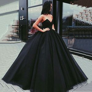 Robes de soirée robe de bal décolleté en V charmantes robes de soirée de bal simples noires robes de soirée formelles à lacets