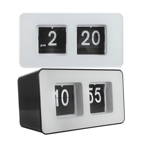 Horloge à bascule automatique rétro Unique, Cube, Table de bureau, cuisine murale, Design moderne Simple 314U