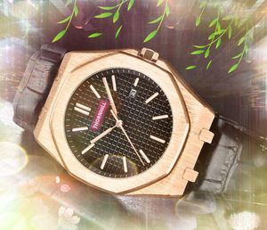 Unique Selling Big Line Skeleton Automatic Date Watch 42 mm premium roestvrijstalen rubberen band tijdklok Japan Quarz Chronograaf Klassieke horloges Geschenken