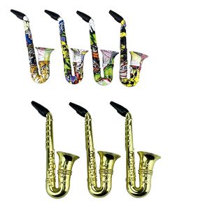 Kit unique de petit ensemble de saxophone, camouflage de fumée portable, tuyau en métal en forme de trompette, tuyaux de tabac, filtre, outils de fumée de cigarette, accessoires