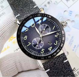 Cadran incliné unique 44 mm Mentre de luxe Mobile entièrement automatique Mouvement mécanique Limited Edition Pilot Watches For Men Wristwatch RE1306755