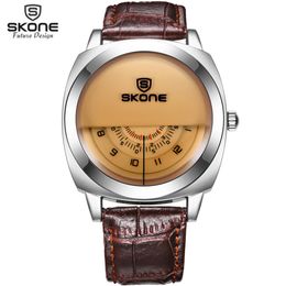 Unieke Vogue Designer Skone Merk Horloges Heren Luxe Mode Casual Lederen Band Horloge Quartz Wrtistwatch Relogio Masculino Y1905268J