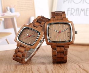 Unieke walnoot houten horloges voor liefhebbers paar mannen kijken vrouwen houtachtige band reloj hombre 2019 klok mannelijke uren top souvenir cadeaus cj6256208