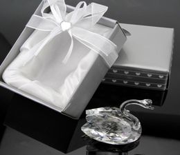 Favors de mariage uniques K9 Crystal Swan bon pour le cadeau de mariage et la douche nuptiale Favors Baby Shower pour les cadeaux d'invités S20173813520311