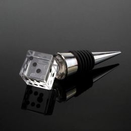 Unique Wedding Gift High Quality K9 Crystal Dice Bottle Stopper Bridal Shower Favors For Male Guests ZZ
