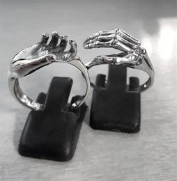 Anillos unisex de acero inoxidable con esqueleto 316L Men039s amistad única amor pareja rompecabezas anillo tamaño de joyería 7143009854