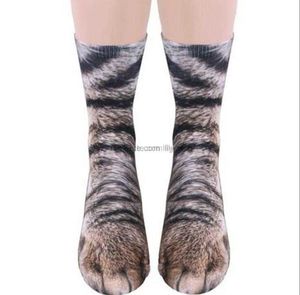 Unisexe 3D Paw Feet Impression Adulte Chaussettes Hommes Femmes Grands Enfants Simulation Numérique Animal Pied Sabot Impression Sports de Plein Air Chaussettes pour adultes en gros Alkingline