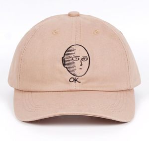 Unisex A Punchman Father Hat 100 Capilla de béisbol de algodón Ventilador de anime Bordado Funny Hats For Women Man Ok A Punch Man Snapback6724060