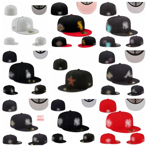 Unisexe All Team Plus Casquette de baseball Chapeau ajusté pour hommes Sport Seau Chapeau Designer Hip Hop Adulte Plat Peak Hommes Femmes Plein Fermé Taille 7-8