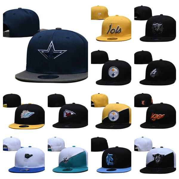 Unisex Todos los equipos Gorras deportivas Snapback Colores combinados planos Béisbol vintage Sombreros ajustables con color gris debajo del ala Talla única Letra cosida A B D Sombrero 90 estilos Vip15-9