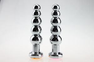 Unisex Anale Plug Speelgoed Grote Metalen 5 Kralen Roestvrijstalen Butt Plug Adult Sex Dildo Prostaat Anaal Toys Zilverachtig