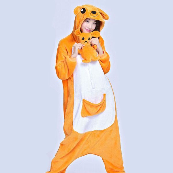 Unisex Anime Onesie Adultos Franela Sudadera con capucha Disfraz Cosplay Pijamas de animales Ropa de dormir cálida Canguro con bebés S-XL