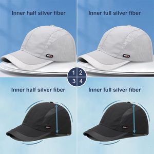 Unisexe Anti-Radiation Cap-Rodiation Half / Full Silver Fiber Wave Electromagnétique RFID Blindage Hat Monitoring Room TV EMF Protect Hat 240418