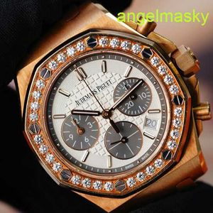 UNISEX AP WRIST Watch Royal Oak 26231or Automatic Machinery 18K Rose Gold Diamond Luxury Mens Watch
