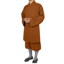 Unisexe Automne à haute teneur épais cotonlinen shaolin moine kung-fu Zen Buddhist Lohan / arhat costumes ponstal uniformes
