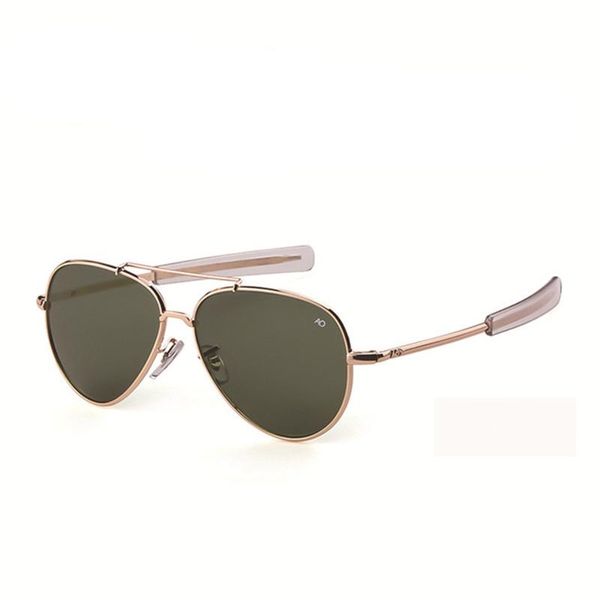 Gafas de sol Unisex aviación Ao hombres mujeres 2021 Uv400 ejército americano piloto óptico gafas de conducción Masculino