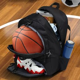 Basketball unisexe Basket-ball Saclotage d'ordinateur portable imperméable Sac à dos grande capacité avec chaussures PARTICON FOOTBALLE Volleyball Handball Sac 231227