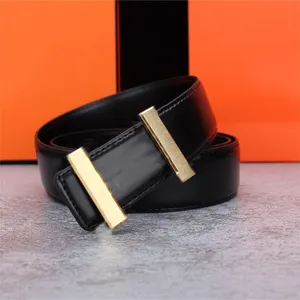 Unisex -riemen voor vrouwelijke ontwerper metalen gesp verstelbare heren riem leer ceinture luxe cinture hoogwaardige riem dame veelzijdige zwarte GA03 H4