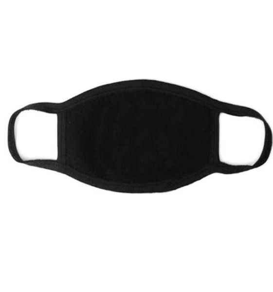 Mascarilla bucal negra unisex Algodón lavable Antipolvo Protector reutilizable 3 capas4669532