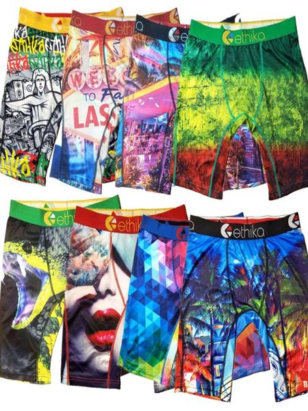 Boxers unisex Ropa interior técnica Graffiti Mujeres Hombres Fitness Boxer de algodón de secado rápido Marca Deporte corto Boxer mejor calidad 8852071